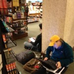 Bookstores on the UES and Midtown full of people because of the power